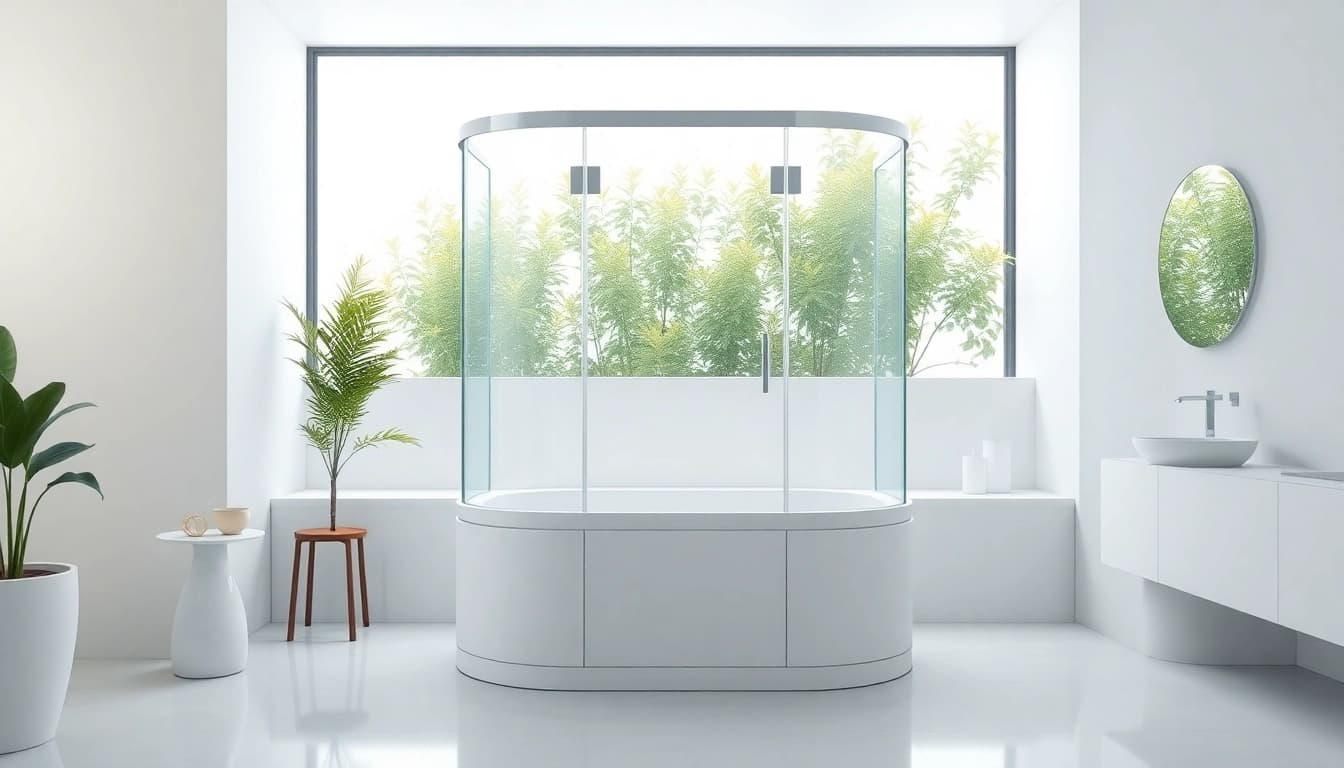 Die elegante sonni Duschkabine in einem modernen Badezimmer mit stilvoller Ausstattung.