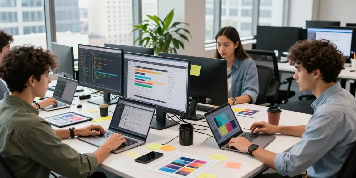 Web development company in Gorakhpur team collaborating on modern projects.