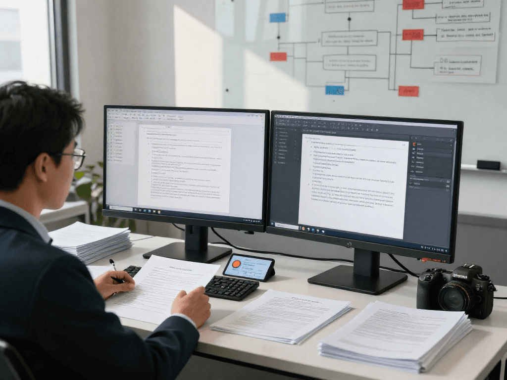 Expert in document fraud detection analyzing documents using advanced technology to ensure authenticity.