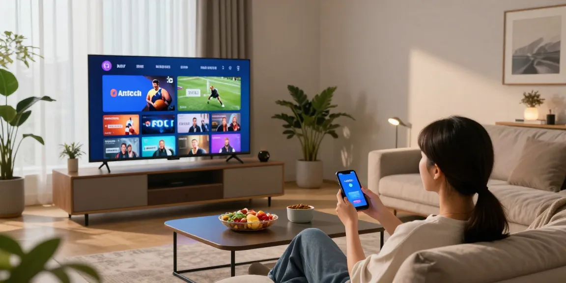 Engaging living room scene showcasing IPTV kopen with vibrant channels and cozy atmosphere.
