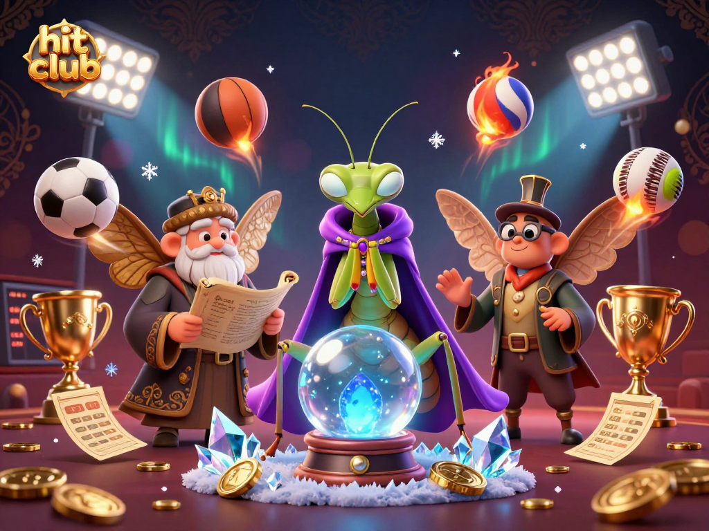 Bet on hit club with a mystical scene showcasing fortune and victory.