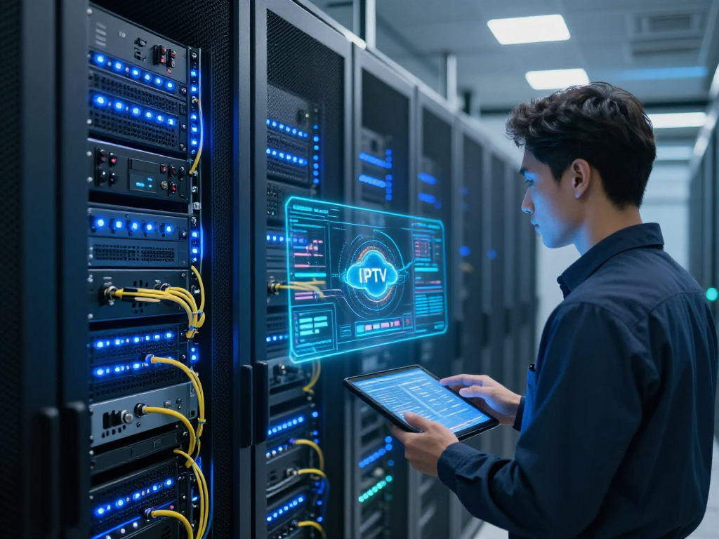 IPTV UK cloud computing infrastructure with advanced server technology and monitoring.
