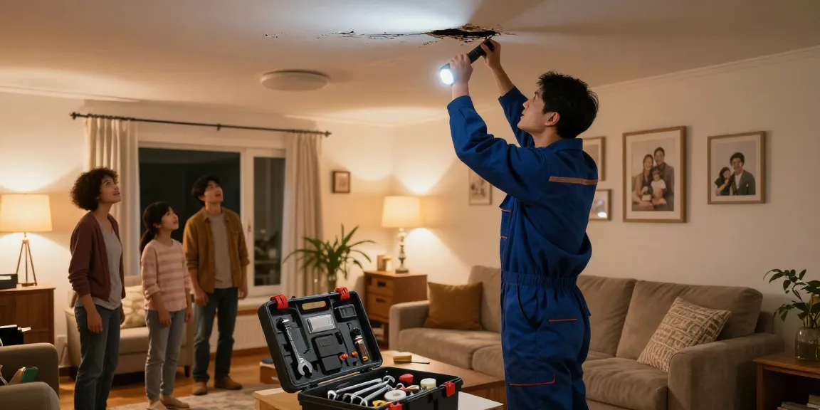 24hr emergency repairs in a home setting with technician fixing a leak