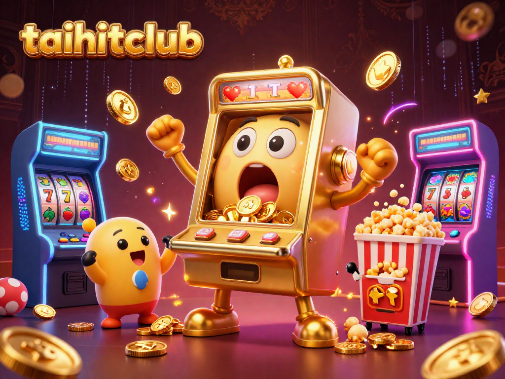 Experience thrilling wins at taihitclub with vibrant slot machines celebrating jackpots and dynamic gaming elements.