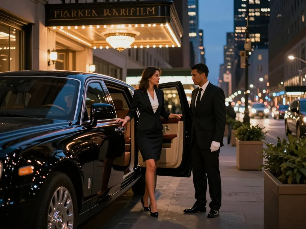 Chicago limo service offering elegant transportation for VIP events in a stylish urban setting.