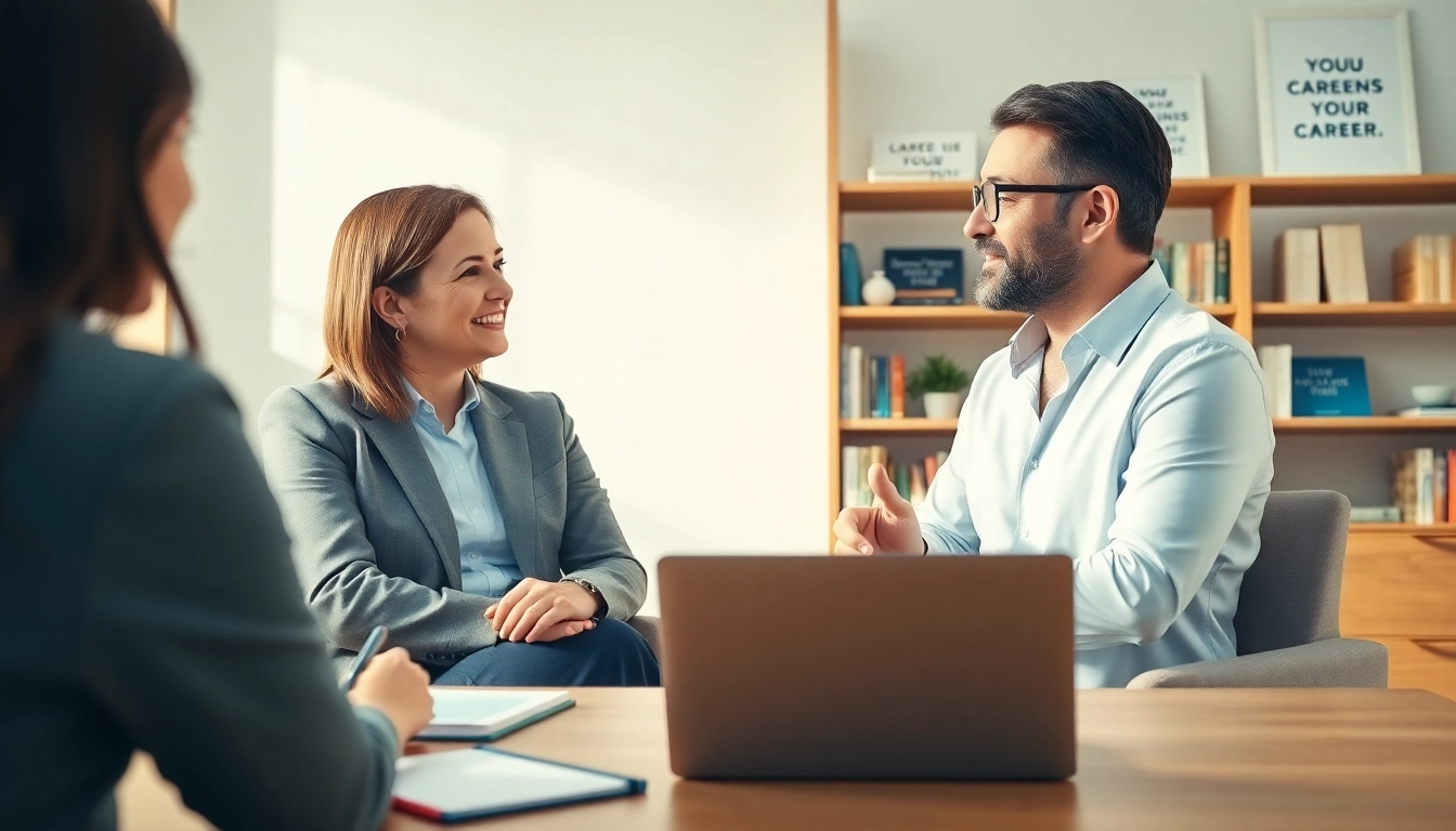 Empower clients with effective Career coaching in a modern office setting.