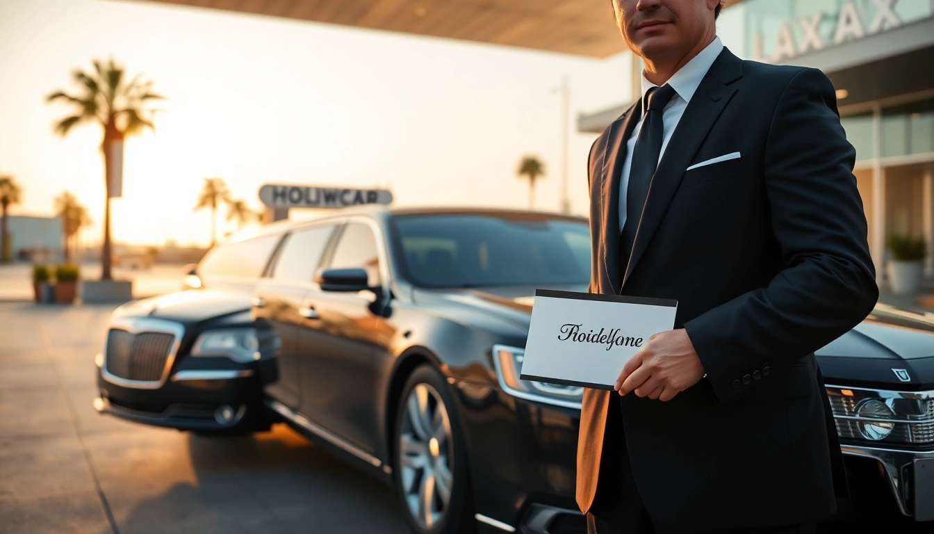 Experience premium service with Hollywood Town Car and Limousine at LAX, showcasing luxury and professionalism.