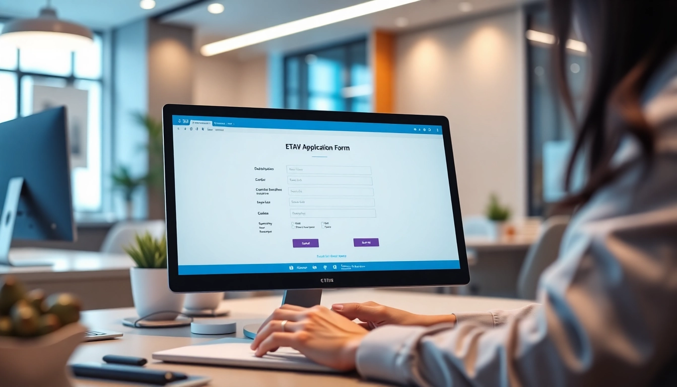 Complete the eta uk application form effortlessly with a focus on a modern workspace.
