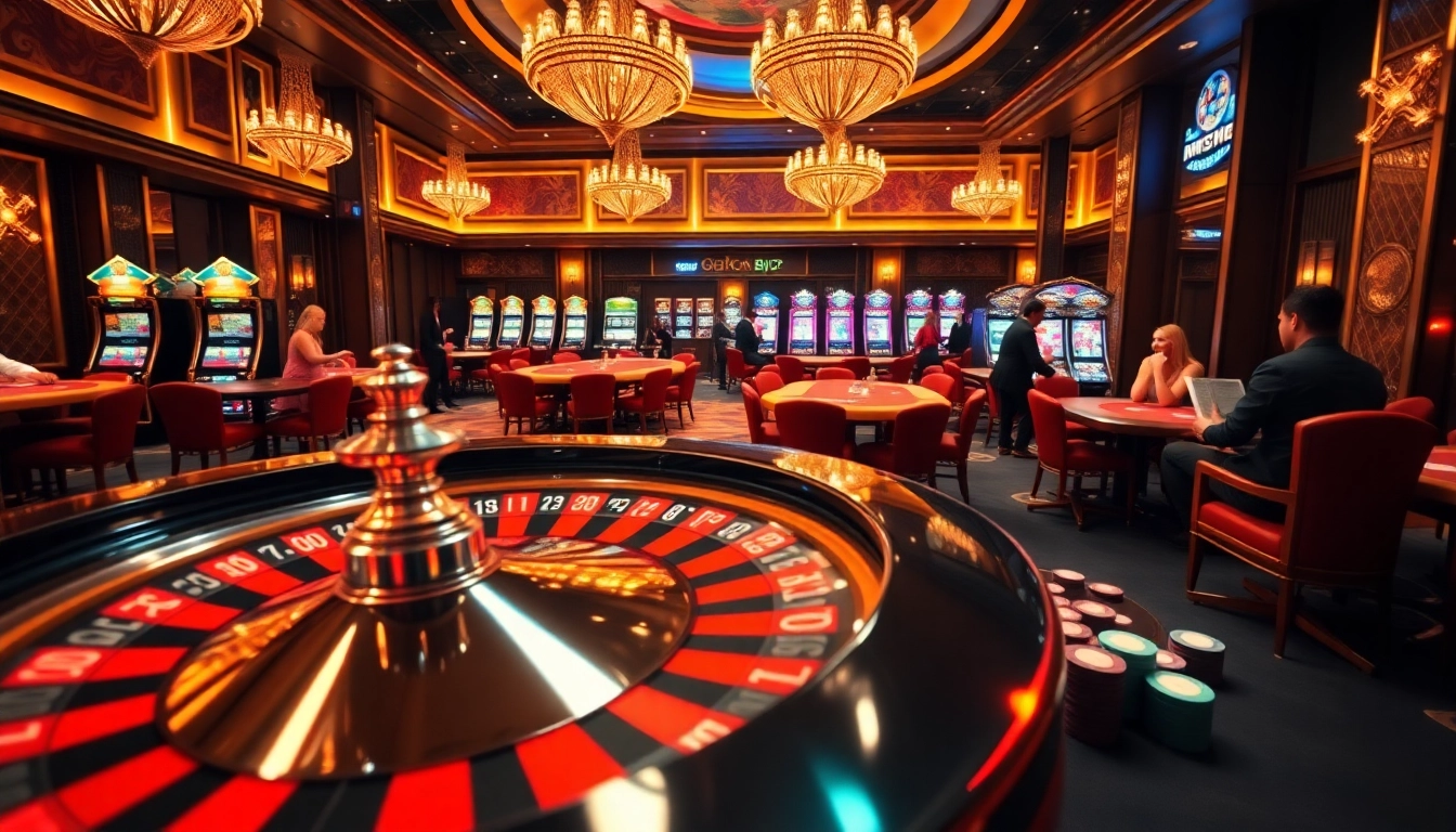 Experience thrill at GG88 KJC casino with poker tables, slot machines, and roulette excitement.
