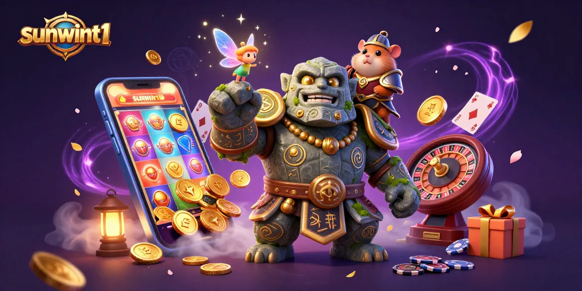 A dynamic slot game scene featuring sunwint1 characters, showcasing vibrant magic and gaming elements.